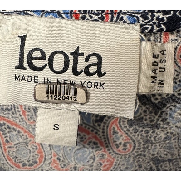 Leota Paisley Fit & Flare Dress Small Made in USA Stretch - Picture 3 of 7